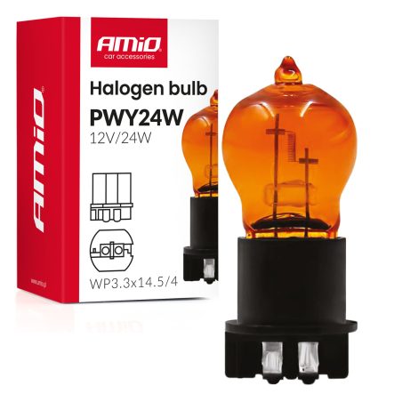 AMiO halogeenpirn PWY24 W 12 V WP3,3 x 14,5-3 ora | HL Autoosad