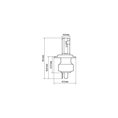 Lampa halo LED H4 15 W P43t, 1 tk | HL Autoosad