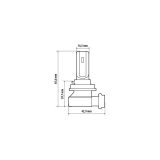 Lampa halo LED H8 H9 H11 15 W PGJ19-X, 1 tk | HL Autoosad