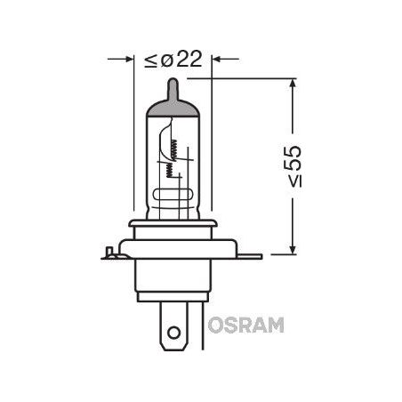Osram HS1 12 V 35/35 W PX43T rolleri pirn ette | HL Autoosad