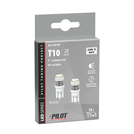 Lampa hüper LED pirn, 2 tk 12 V, T10, valge | HL Autoosad