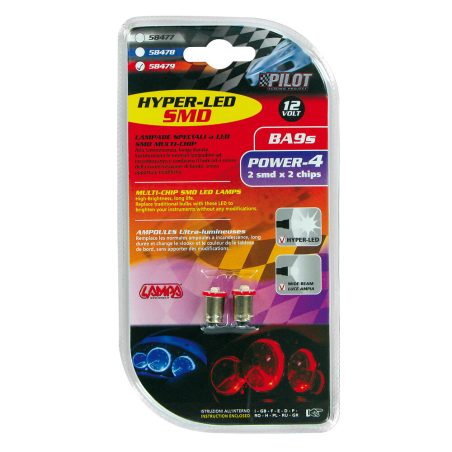 Lampa hüperled pirnid, 2 tk, 12 V, 2 smd, punane | HL Autoosad