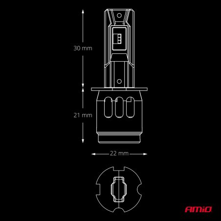 AMiO LED, 2 tk H3 PRO LumiTec + 130% 12–24 V | HL Autoosad