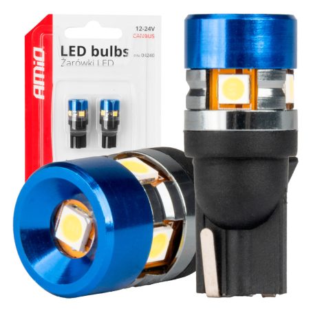 AMiO LED, 2 tk T10 W5W 5SMD 12/24 V CANbus valge | HL Autoosad