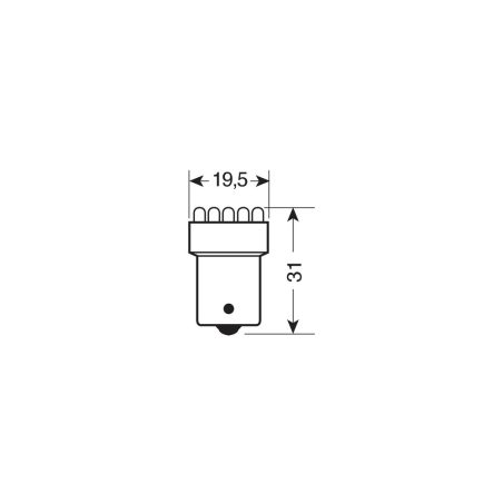 Lampa LED pirn, 1 tk, 12 V, 11 LED-i, BA15s, 30 lm | HL Autoosad