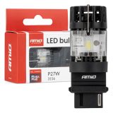 AMiO LED pirn, 1 tk LumiTec P27W 12 V CANbus valge | HL Autoosad