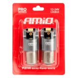AMiO LED pirn, 2 tk CANbus P21W 4 x 3030SMD valge | HL Autoosad