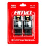 AMiO LED pirn, 2 tk CANbus W21/5W 4 x 3030SMD valge | HL Autoosad