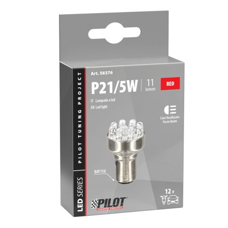 Lampa LED pirn 12 V, 21/5 W, BAY15D punane | HL Autoosad