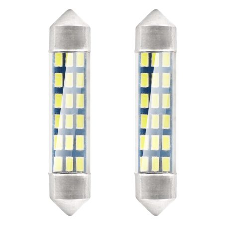AMiO LED pirnid, 2 tk, 18SMD, C5W, 41 mm, 12 V | HL Autoosad