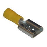 Förch juhtmeotsik kollane 6,3 mm, 100 tk | HL Autoosad