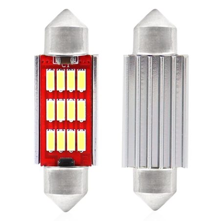 AMiO LED pirnid, 2 tk, CANbus 12smd 39 x 12 mm | HL Autoosad