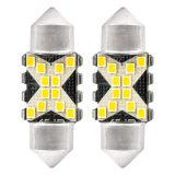 AMiO LED pirnid, 2 tk 12SMD C5W 2016 x 31 mm 12/24 | HL Autoosad