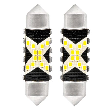 AMiO LED pirnid, 2 tk 12SMD C5W 2016 36 mm 12/24 | HL Autoosad