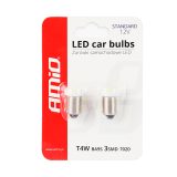 AMiO LED pirnid, 2 tk BA9s 3xSMD 7020 | HL Autoosad