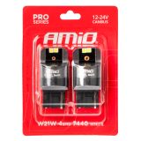 AMiO LED pirnid, 2 tk CANbus W21W 4 x 3030SMD valge | HL Autoosad