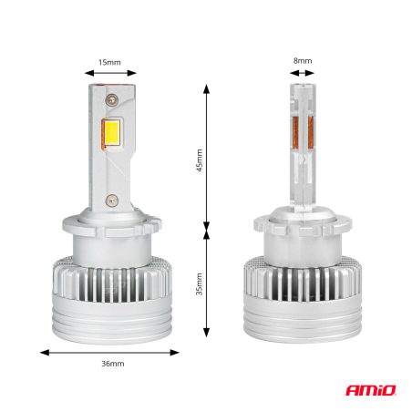 AMiO LED pirnid, 2 tk D2S D2R D4S D4R 6000K | HL Autoosad