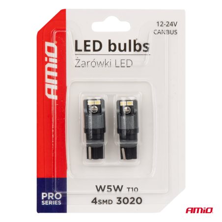 AMiO LED pirnid CANbus 2016 3020 4SMD W5W W10W 12/24 V | HL Autoosad