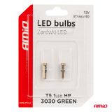 AMiO LED pirnid standard T5 12 V 1 LED punane | HL Autoosad