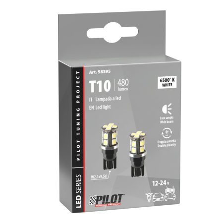 Lampa LED T10, 15 SMD ledi, 9–30 V, W2,1x9,5d, valge | HL Autoosad