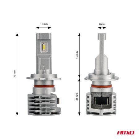AMiO LED X1 seeria H7, 2 tk, 4400 lm, E markeering | HL Autoosad
