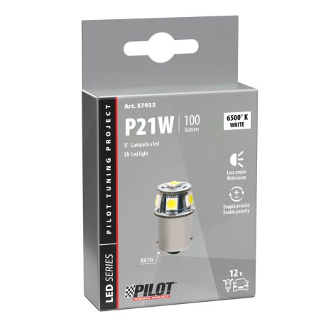 Lampa pirn, 1 tk, 12 V Hyper-LED, 6 SMD (P21W) | HL Autoosad