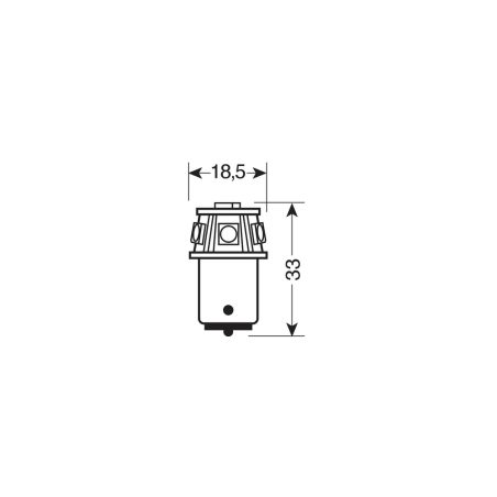 Lampa pirn, 1 tk, 12 V Hyper-LED, 6 SMD (P21W) | HL Autoosad