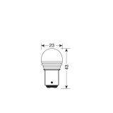Lampa pirn, 1 tk, mega LED, 1 smd, 10–30 V, BAY15d | HL Autoosad