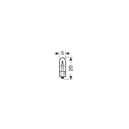 Lampa pirn, 2 tk, T5,12 V, 1,2 W ROH.W2 | HL Autoosad