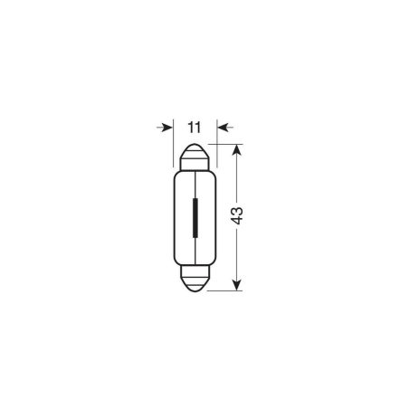 Lampa pirn, 2 tk 24 V 11 x 43 mm 18 W SV8,5-8 E-mark | HL Autoosad