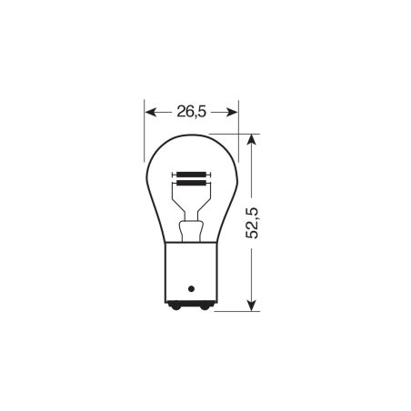 Lampa pirn, 2 tk 24 V 21/5 W BAY15d E-mark | HL Autoosad