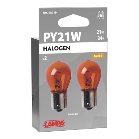 Lampa pirn, 2 tk 24 V P21W 21 W BA15s oranž | HL Autoosad