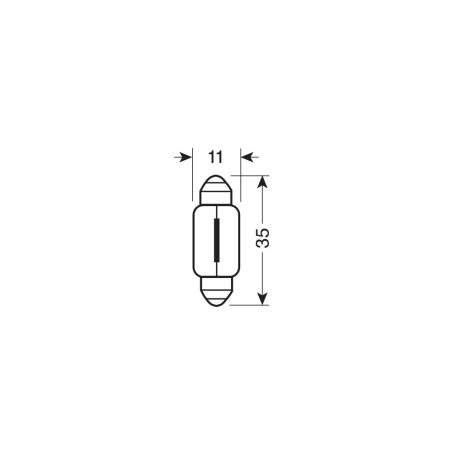 Lampa pirn 5 W, 2 tk, SV8,5 x 8 11 x 38 mm, valge | HL Autoosad
