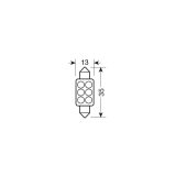 Lampa pirn Festoon 6led, 13 x 35 mm, 12 V, SV8,5-8, va | HL Autoosad
