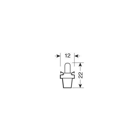 Lampa pirnid, 2 tk, 1 LED, B8,5D punane | HL Autoosad