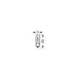 Lampa pirnid, 2 tk 1,2 W T5 W2 4,6D 12 V | HL Autoosad