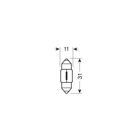 Lampa pirnid, 2 tk 10 W 10 x 31 mm SV8,5-8 | HL Autoosad