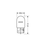 Lampa pirnid, 2 tk 12 V 21 W soklita W3 | HL Autoosad