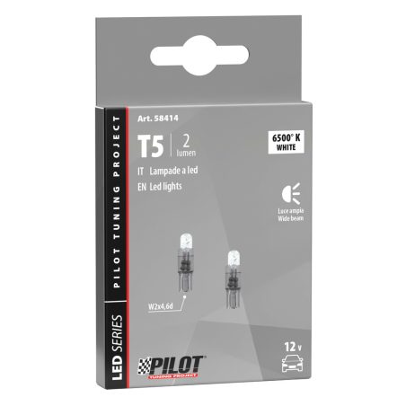 Lampa pirnid, 2 tk T5, 12 V, valge | HL Autoosad