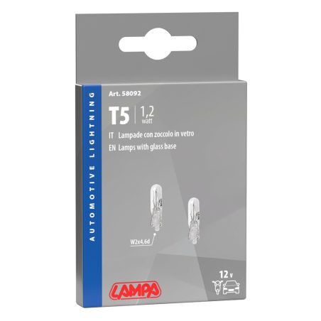 Lampa soklita pirn, 2 tk, 1,2 W, W2x4,6d | HL Autoosad