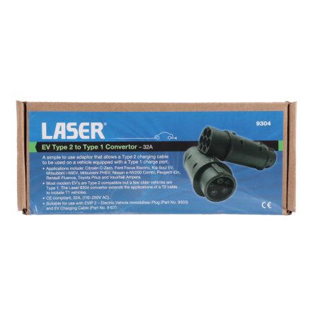 Laser Tools adapter Type 2 -Type 1 16 A | HL Autoosad