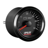 Lampa voltmeeter Ø 52 mm, must | HL Autoosad