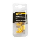 Juhtmeotsik kollane 6,3 mm, 10 tk, isane | HL Autoosad