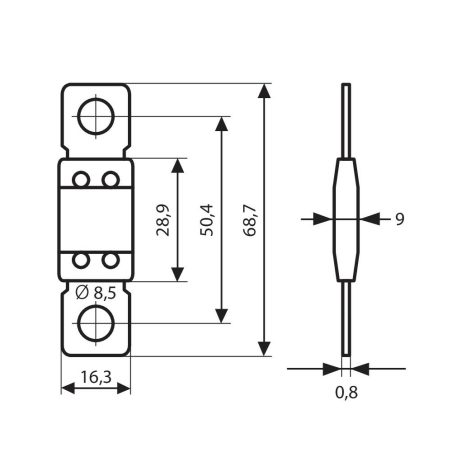 Lampa maxi kaitse, 12–32 V, 80 A, ANL tüüp | HL Autoosad