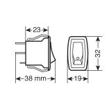 Lampa lüliti 12/24 V punane LED valgus | HL Autoosad