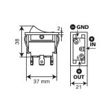 Lampa lüliti 32 x 22 mm valgusdiood | HL Autoosad