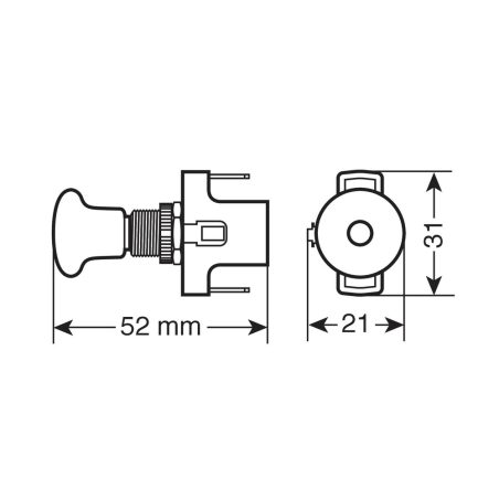 Lampa lüliti LED punase valgusega 12 V | HL Autoosad