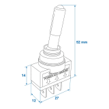ProPlus lüliti LED sinine 12 V max 20 A tumbler | HL Autoosad