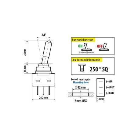 Lampa lüliti punase tulega 12 V | HL Autoosad