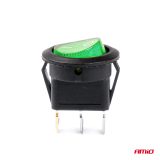 AMiO lüliti ümar 12/24 V, 20 A, ON/OFF, roheline valgus | HL Autoosad